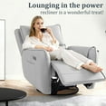 thumbnail image 7 of Power Recliner Rocking Chair Nursery Gliders, Electric Swivel Rocker Recliner Chair, Comfy Upholstered Living Room Reclining Chairs with Lumbar Support, 7 of 7