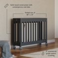 thumbnail image 3 of Foundations Lit de Bébé Pliant Compact de Boutique, Lot de 3 pour Hôtels, Ébène, 3 of 7