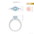 thumbnail image 5 of Angara Natural 1.12 Ct. Aquamarine Solitaire Ring in Sterling Silver for Women (Ring Size: 11.5), 5 of 10