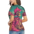 thumbnail image 3 of Vsdgher Western Desert Skull Cowboy (2) Women Shirts V Neck Short Sleeve Tops T-Shirt Basic Tees, S to 3XLXX-Large, 3 of 5