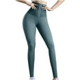 thumbnail image 2 of Vibrex Leggings for Women High Waisted,Women Sport Fitness Yoga Pants High Waist Body Shaping Breasted Elasticity Pants Leggings Compression Pants, 2 of 9