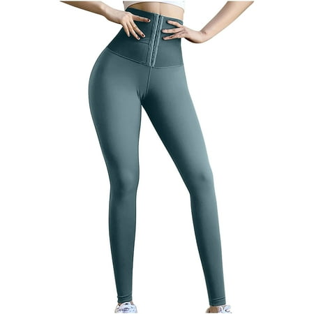

Timegard Women Sport Fitness Yoga Pants High Waist Body Shaping Breasted Elasticity Pants
