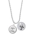 thumbnail image 1 of Delight Jewelry Domed Angels Wear Scrubs Silvertone Script Initial Disc - H - Charm Necklace, 20"+3", 1 of 4