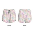 thumbnail image 5 of Picia Colorful Bunny Pattern Women's 2 in 1 Athletic Running Shorts High Waisted Workout Casual Gym Sweat Shorts with Comfy Liner Zipper Pockets-X-Large, 5 of 9