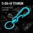 thumbnail image 3 of Key Unity Keychain Clip with Bottle Opener, KM01 Titanium Carabiner Key Ring Holder for Car Keys, Key Finder (Blue), 3 of 7