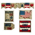 thumbnail image 4 of OYIGU Independence Day Tiered Tray Decor, 4th of July Patriotic Tiered Tray Decor, Wooden Decorative Trays, Wooden Signs Farmhouse Rustic Ornaments for Home Kitchen Living Room, 4 of 5