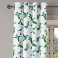 thumbnail image 3 of Ambesonne Bird Grommet Curtain, Hummingbird Jungle Exotic Art, 50"x84", Lime Green Persian Blue, 3 of 5