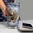 thumbnail image 6 of Elephant Tumbler 20oz Elephants Cup Elephant Gift for Men Women Stainless Steel Insulated Tumblers Gift for Birthday Christmas, 6 of 7