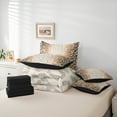 thumbnail image 6 of jejeloiu Leopard Cheetah Pattern 7-Piece Twin Bedding Sets,Dreamy Glitter Print Bedding Comforter Set,Brown Black Sheet Sets For Boys Girls,Luxury Bedroom Decor Reversible, 6 of 8