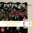thumbnail image 6 of Gingerbread Christmas Kitchen Curtains Window Panels, Xmas Balls Branches Black Insulated Window Treatment Curtain, Grommet Curtains for Bedroom/Living Room/Bathroom, 2 Piece 42"Wx54"L, 6 of 8