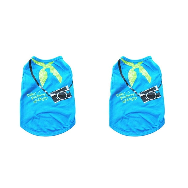 Ropa para cachorros Greeniant Chaleco para Perros Disfraces Estilo Simple Camisetas para Perros Cielo Azul S 2Conjunto