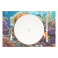 thumbnail image 2 of Ryvnso Placemats Set of 4 Seahorse Clownfish Dining Mats Heat-Resistant Non-Slip Washable Table Mat, 2 of 8