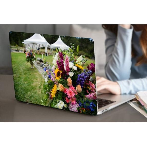 KSK KAISHEK Hard Shell Case Cover for MacBook Pro 15 inchs 2016 2017 2018 2019 A1990&A1707 + Black Keyboard Cover, Flower 1314