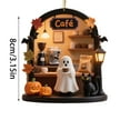 thumbnail image 4 of Cheapark Halloween Spooky Hanging Decor 12inch Bat Ghost Cutouts For Ceiling Doorway Window Holiday Home Atmosphere, 4 of 6
