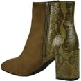 thumbnail image 4 of Women's Journee Collection Sarah Heeled Ankle Bootie Olive Manmade 7 M, 4 of 6