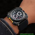 thumbnail image 4 of Correa de reloj de goma para hombre para Bell & Ross BR01 BR03 24 mm para deportes al aire libre BR pulsera de silicona resistente al agua Accesorios para correas de reloj, 4 of 5