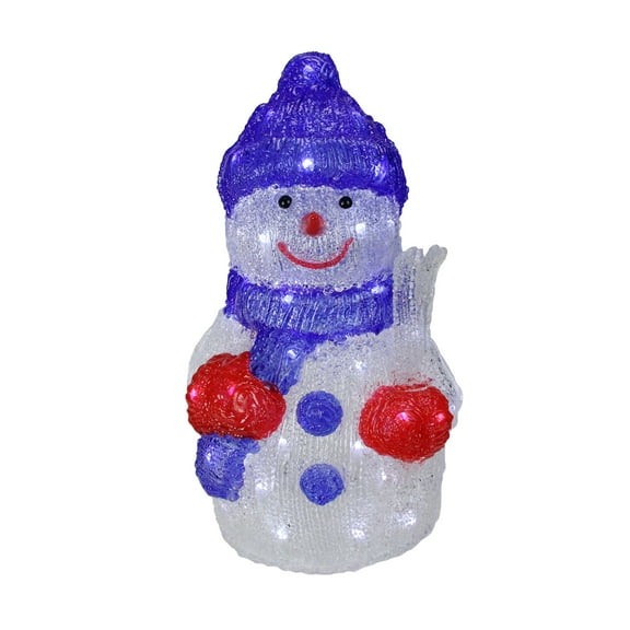 Northlight 15" Lighted Commercial Grade Acrylic Snowman Christmas Display Decoration