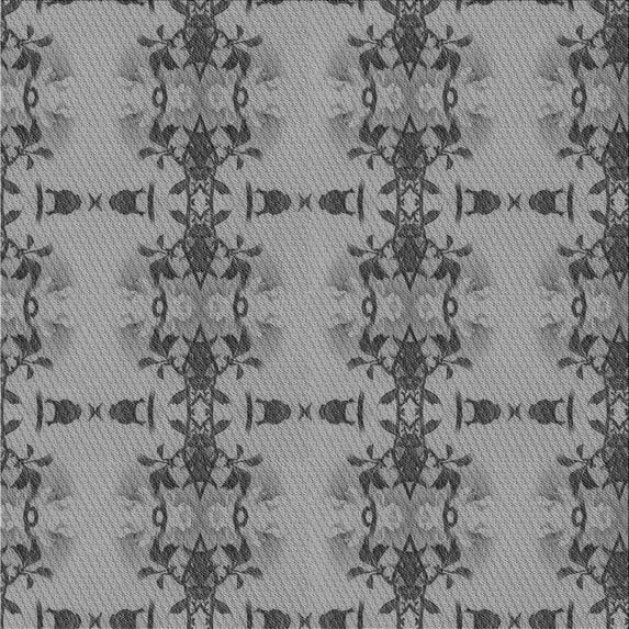 Ahgly Company Indoor Square Patterned Ash Gray Area Rugs, 5' Square