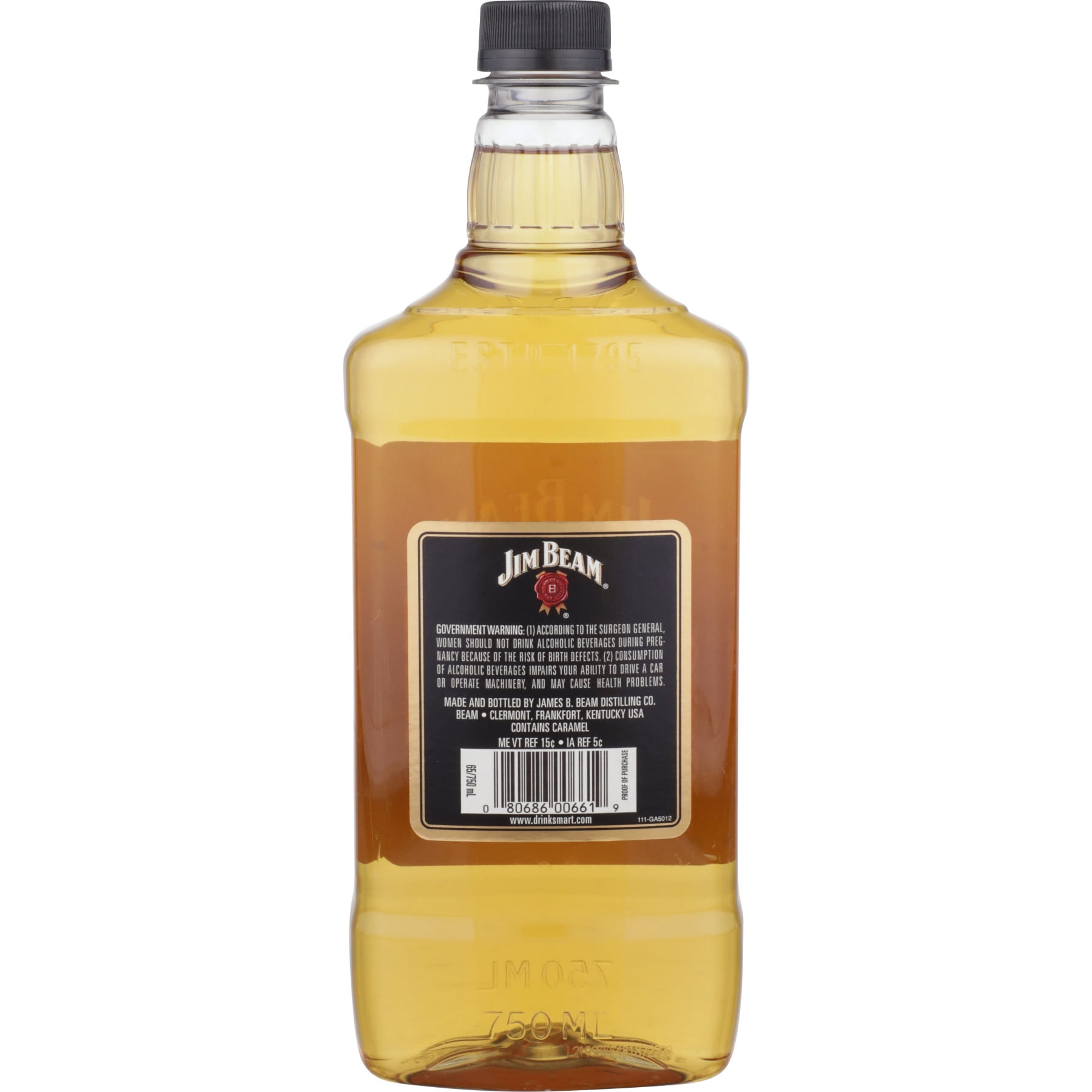 Jim Beam Honey Flavored Whiskey, 750 ml PET Bottle, ABV 32.5%