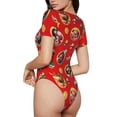 thumbnail image 2 of Rocae Mario pour une Pièce Col Rond Manches Courtes Justaucorps pour Femmes Justaucorps Basique Décontracté Combinaison Quotidienne T-Shirts-TG, 2 of 7