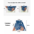 thumbnail image 5 of Orange Navy Blue Coral Sheer Waterfall Valance Curtains for Window, Summer Beach Coastal Ocean Starfish Rod Pocket Sheer Topper Swag Curtains for Living Room, Kitchen 38.5"W x 47.2"L, 1 Panel, 5 of 7