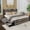 Oak, variant on Twin Size Gaming Bed with Rotating TV Mount for 65 Inch TVs, Metal Mesh Frame Console Storage, LED Lights and Power Outlet, Iron Bed Frame, Black