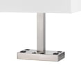 thumbnail image 4 of Lámpara de mesa Benzara Colm de acero cepillado, 53 cm, con 2 salidas USB, 4 of 5