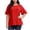 Red, variant on Plebaso Women's Plus Size Tops Ruffle Short Sleeve T Shirts Crew Neck Womens Casual Summer Tee Blouses