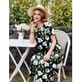 thumbnail image 5 of Ekouaer Cotton Nightgowns for Women with Pockets Midi Night Gowns for Sleeping Plus Size House Dress Lounge Dress, 5 of 6