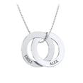 thumbnail image 1 of Engravable Interlocking Double Ring Pendant, 1 of 6