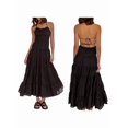 thumbnail image 3 of Jaimenalin Women'S Halter Tie Back Sleeveless Tiered Smocked Maxi Dress Black L, 3 of 7