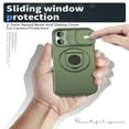 thumbnail image 6 of SaniMore Case for iPhone 14 Pro, Slidng Camera Window with Kickstand Holder, Magnetic Car Mount, Function Slim Fit Protection Shockproof Anti-fall Magnetic Cover for iPhone 14 Pro, Olivegreen, 6 of 6