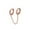 Rose Gold, variant on Riforla Chain Earrings for Women Double Piercing Dangle Chain Huggie Hoop Earrings Cubic Zirconia Pearl Stud Earrings for Women Double Circle Conjoined Earrings Womens Jewelry Gold