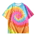 thumbnail image 5 of SGMVNU 2 Pack Girls Tie Dye T Shirts Fashion Oversized Tops Summer Casual Loose Short Sleeve Crew Neck Workout Tops, Size 13-14 Years, 5 of 5