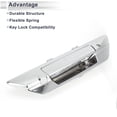 thumbnail image 2 of Unique Bargains Car Rear Exterior Door Tailgate Handles for Toyota Hilux Revo 2015-2021 Durable Tailgate Replacement Handle No.690900K110 ABS Metal Silver Tone 1 Pc, 2 of 6