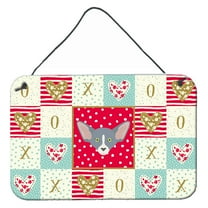 Carolines Treasures CK5148DS812 Peterbald Cat Love Wall or Door Hanging Prints 8x12 multicolor