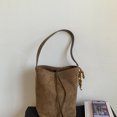 thumbnail image 3 of Bolso Tipo Cubo Bolsos Ante Sintético Hueco para Mujer (marrón Claro), 3 of 9
