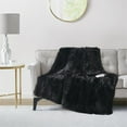 thumbnail image 2 of Serta Tissu Polyester Shaggy Fourrure Chauffée Électrique en Noir, 2 of 5