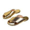 thumbnail image 5 of Samdudou Fashion Sandals for Women Metallic Snake Print Criss Cross Straps Open Toe Slip On Flats Chic Dressy Slides Daily Walking Shoes Evening Wear for Ladies, 5 of 9