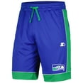 thumbnail image 2 of Men's Starter Royal/Green Seattle Seahawks Vintage Fan Favorite Shorts, 2 of 3