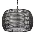 thumbnail image 2 of Golden Lighting Everly 4-light Pendant in Matte Black and Modern Black Rattan shade, 2 of 7