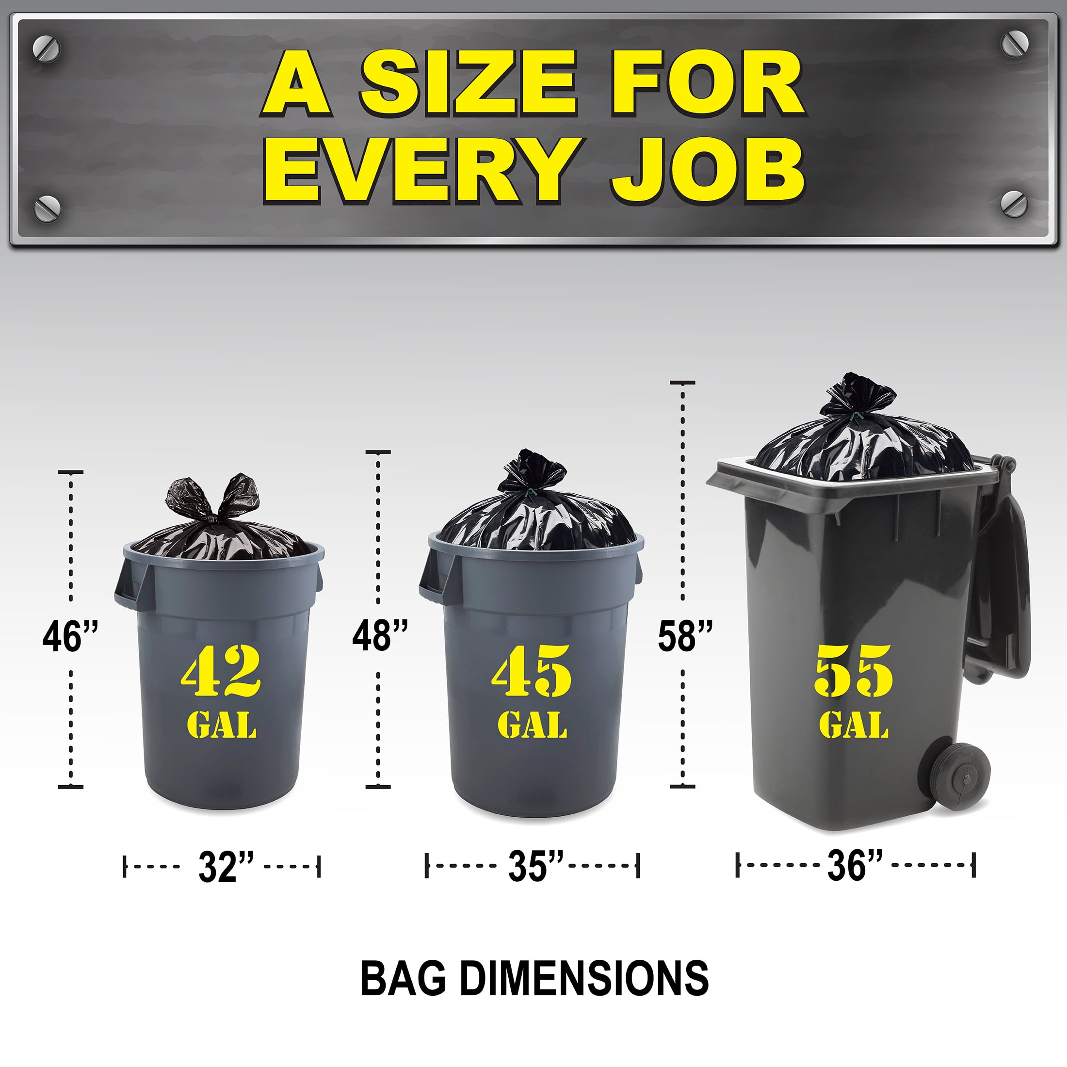Trash bags 55 gallon discount