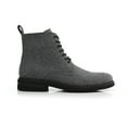 thumbnail image 2 of Polar Fox Duke MPX806065 Woolen Lace-up Fashion Plain-Toe Dress Boots with Zipper Closure, in Dark Grey, Men's Size 6.5, 2 of 7