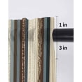 thumbnail image 6 of Boho Streiped Tier Curtains 45 Inch Length,Sheer Curtains for Bedroom Living Room Window Vintage Abstract Beige Vertical Stripes Small Half Window Kitchen Curtains & Drapes 27.5"x45" 2 Panels, 6 of 6