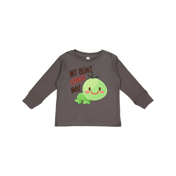 Inktastic My Aunt Loves Me- cute turtle Boys or Girls Long Sleeve Toddler T-Shirt