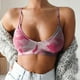 thumbnail image 2 of Sujetador deportivo sin aros para mujer, con estampado de camuflaje, transpirable, con tirantes finos y soporte para el pecho, talla grande, para el hogar, color azul cielo, 2 of 8