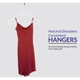 thumbnail image 6 of Royale Linens 40 Pack White Plastic Hangers for Clothes - Heavy Duty Clothes Hanger for Everyday Use - Lightweight & Space Saving Notched Plastic Hangers, 6 of 9
