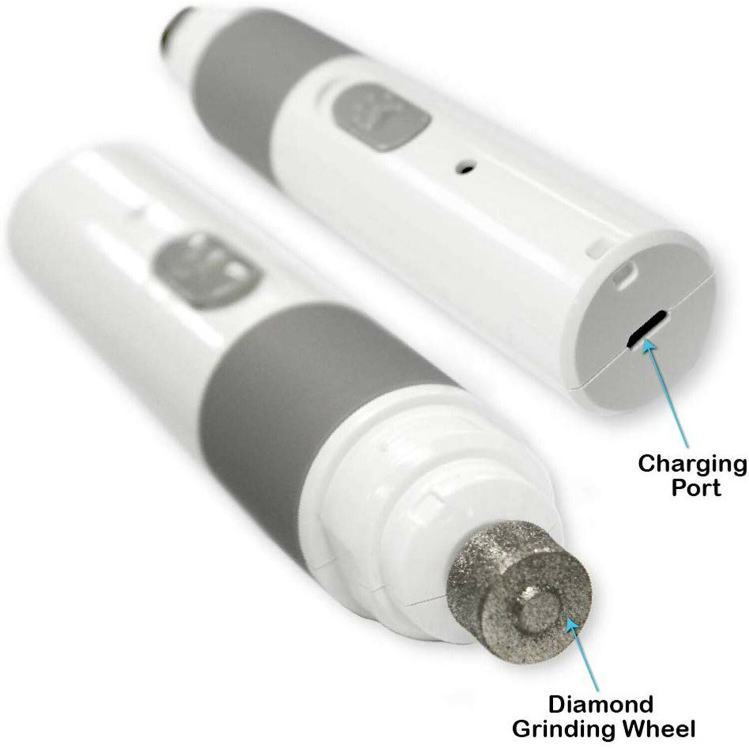 Pets First Pet Nail Grinder - Rechargeable Cordless Tri mmer for Dogs & Cats - Easy & Comfortable to Use - Quiet Motor, Two Speed Options, Light Indicator - Great for Small, Medium, Large Nails
