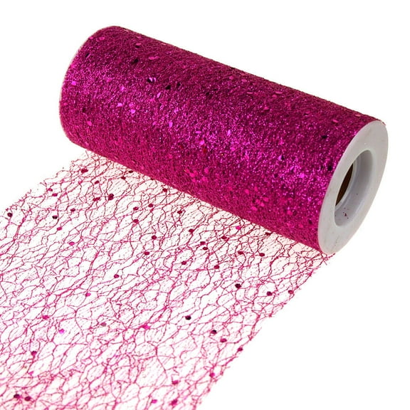 Glitter Confetti Mesh Roll, 6-Inch, 10 Yards