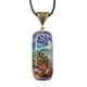 thumbnail image 2 of Collar para mujer, joyería para mujer, joyería para mujer, collar de piedra triturada de colores, colgante de piedra natural envuelto en caucho de resina, colgante de piedra, 2 of 2